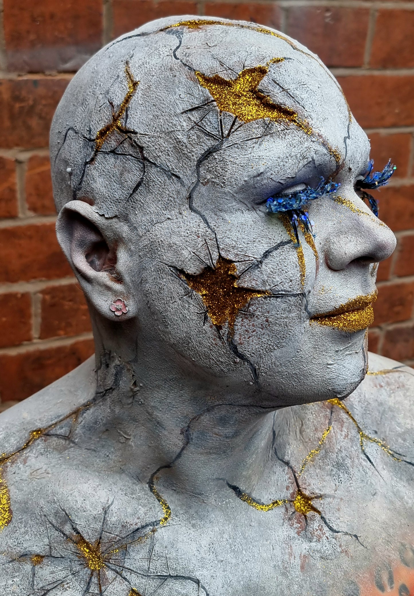 BROKEN GLASS MIRROR PROSTHETIC SET SILICONE