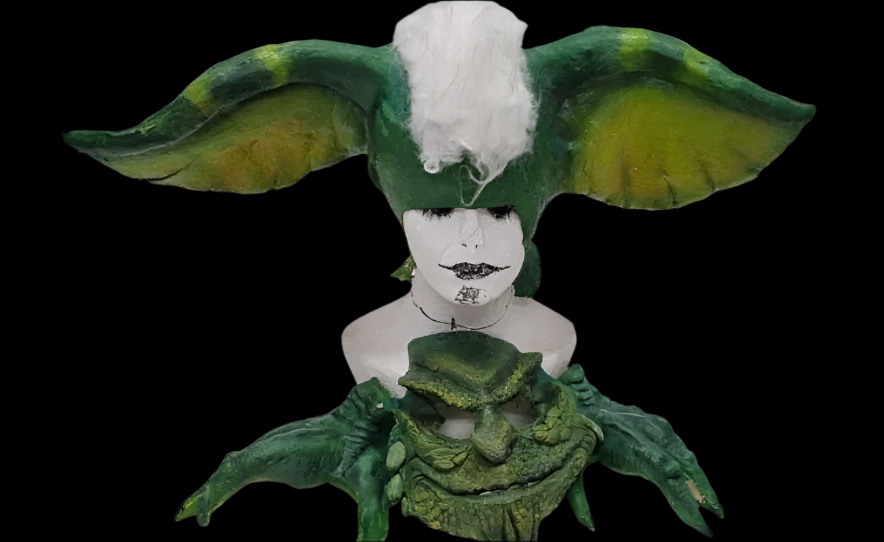 Gremlins Full Head with Hands stipe