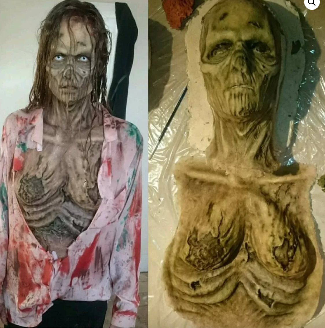 Ripped Boobs Zombie