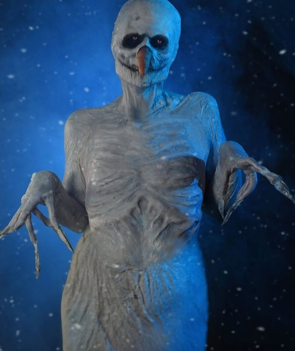 Snowman Skeleton Face and Chest prosthetic Set