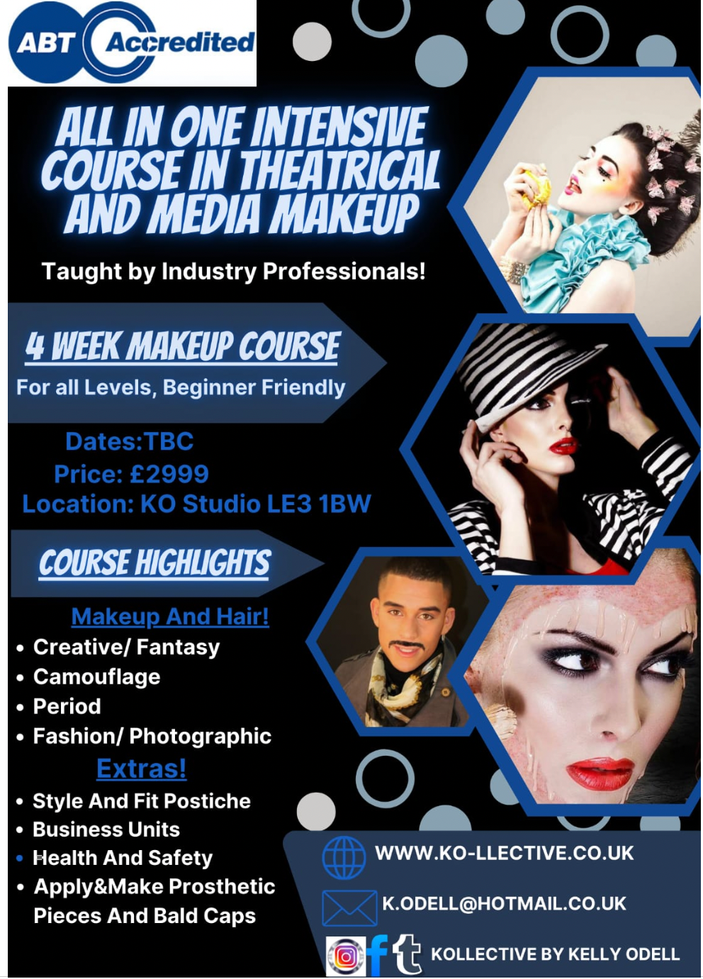 ALL IN ONE THEATRICAL AND MEDIA MAKEUP COURSE