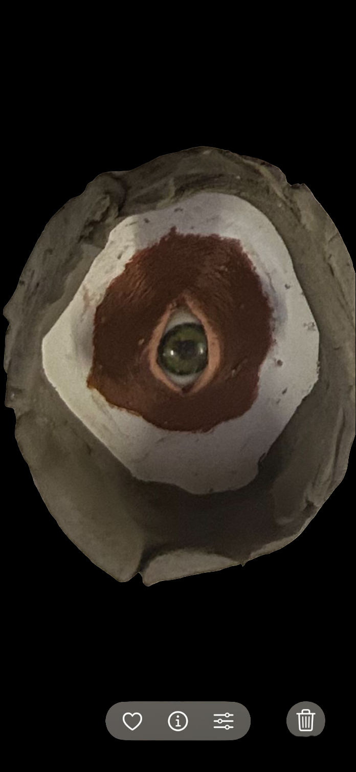 3rd eye prosthetic with faux eye - you choose your colour