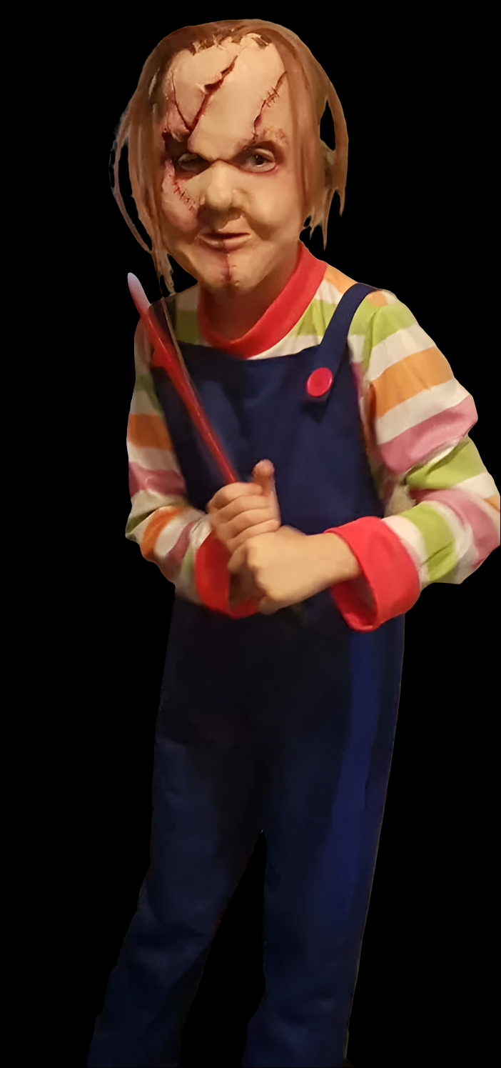 STAPLED CREEPY CHUCK DOLL MASK
