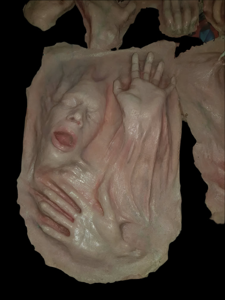 Body of Souls chest body latex prosthetic inspired by Ed Gein and Freddy Krueger for sale.