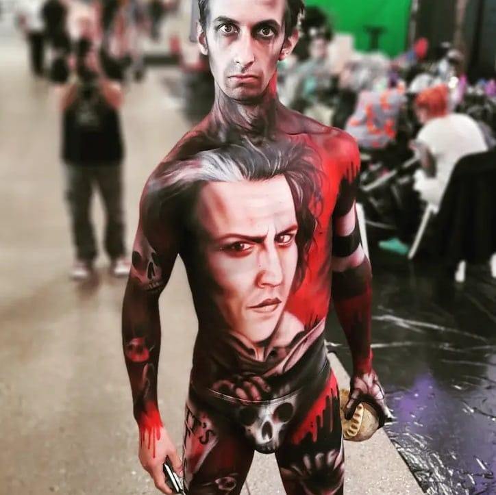 body paint work shop with sarah smith and kelly odell at Leicester studio ko studio
