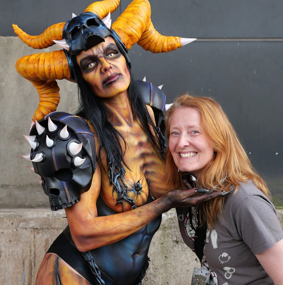 body paint work shop with sarah smith and kelly odell at Leicester studio ko studio