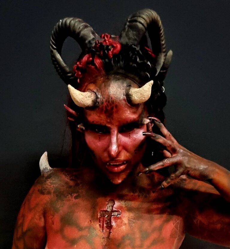 maleficent Pointy silicone cheekbones and brow prosthetics.