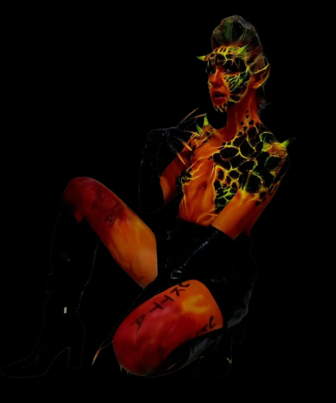 for sale silicone LAVA burn prosthetic body appliances for sale for creative makeup looks