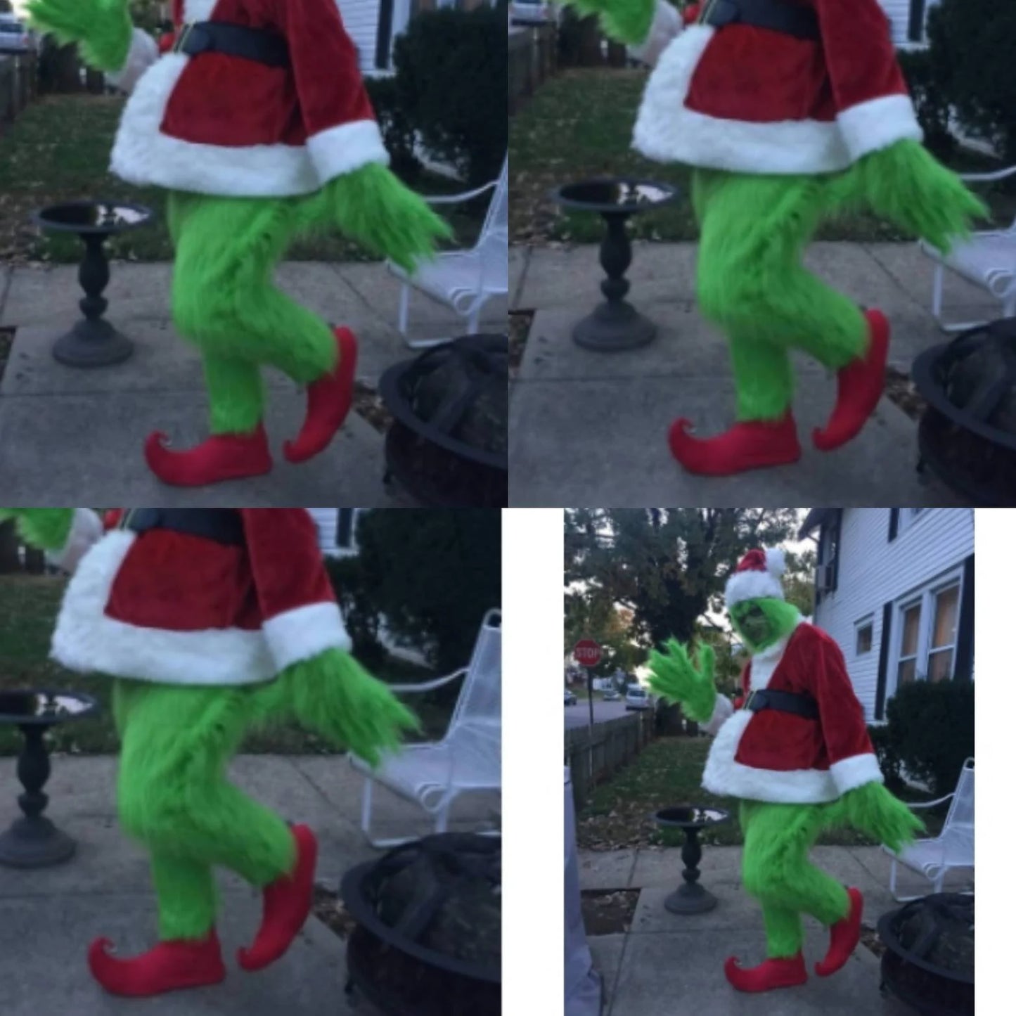 green fur grinch trousers