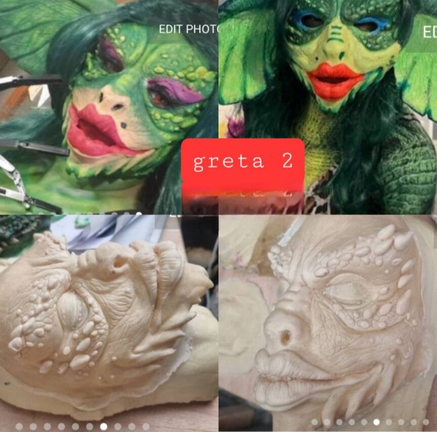 gretta gremlin full face prosthetic no 2