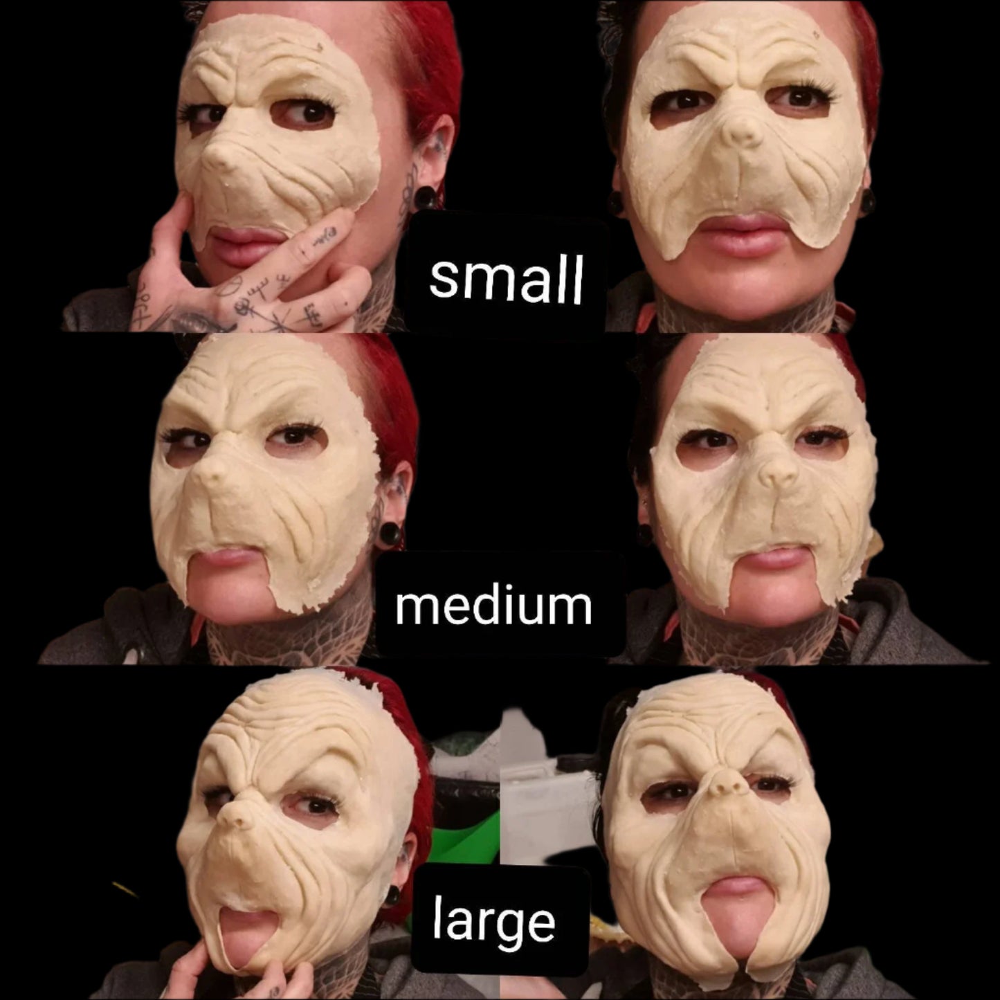 grinch faces latex mask prosthetics