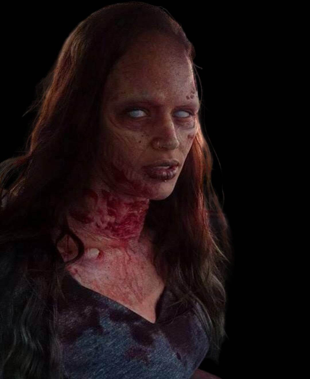 ZOMBIE brow and wound SET WITH NECK prosthetic