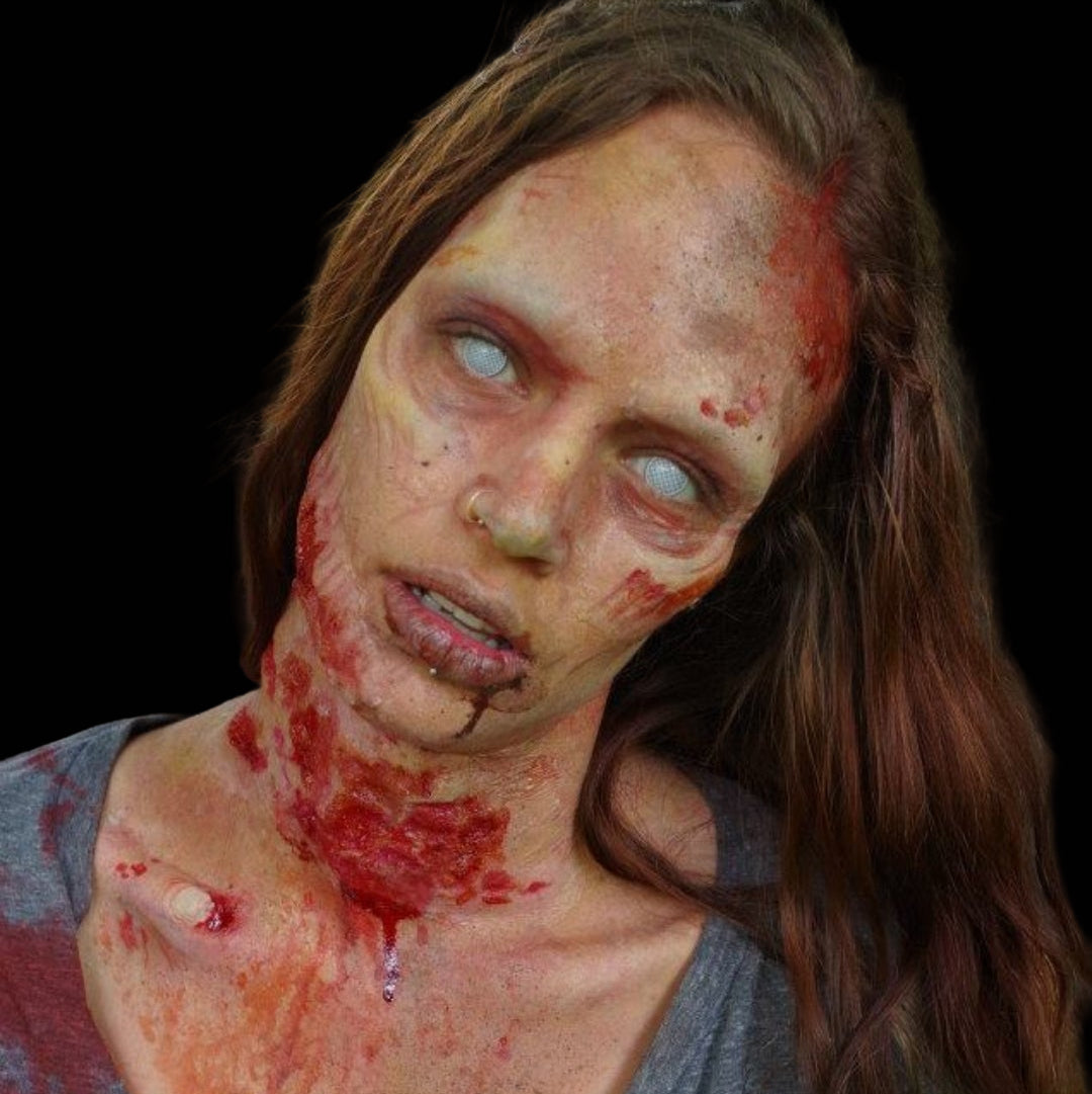 ZOMBIE brow and wound SET WITH NECK prosthetic
