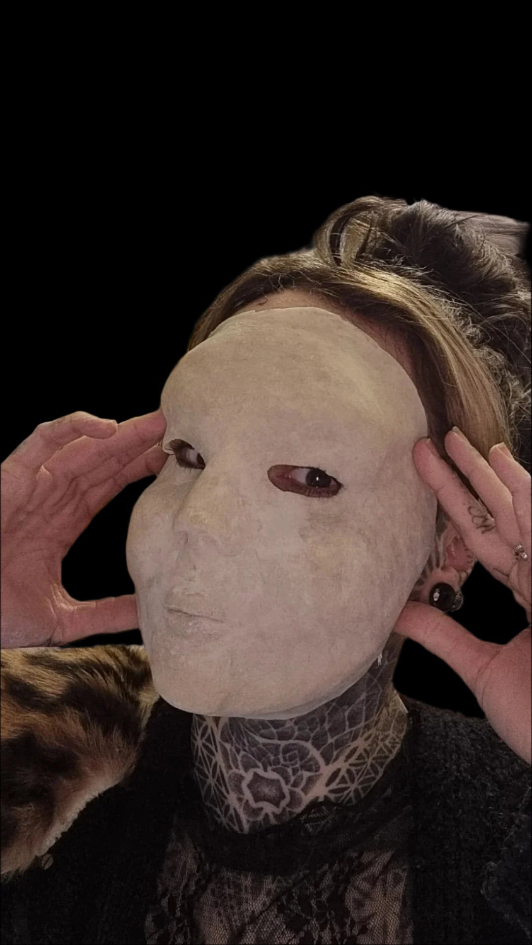 squid games inspired doll face rubber latex