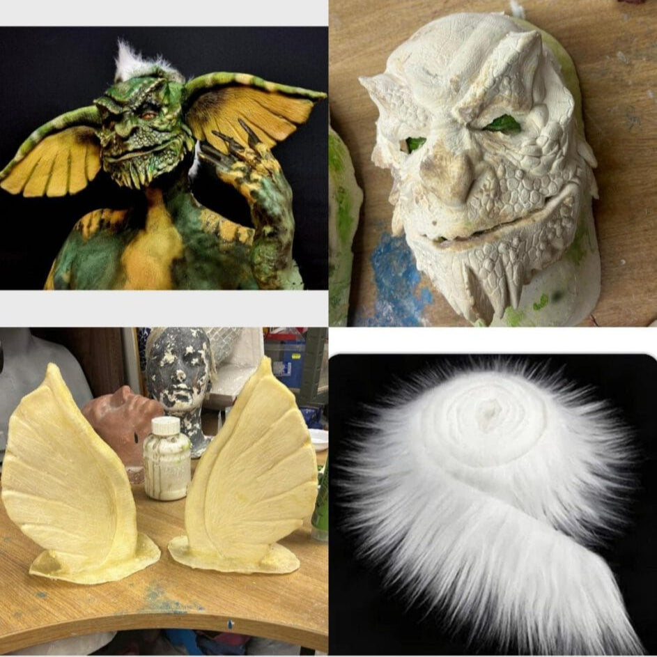 stripe spike gremlins Greta Face Prosthetic and ear and wig set prosthetic fancy dress costume for cosplay