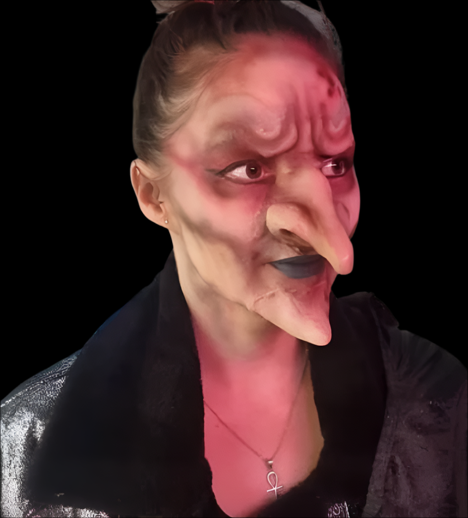 witch nose and chin latex
