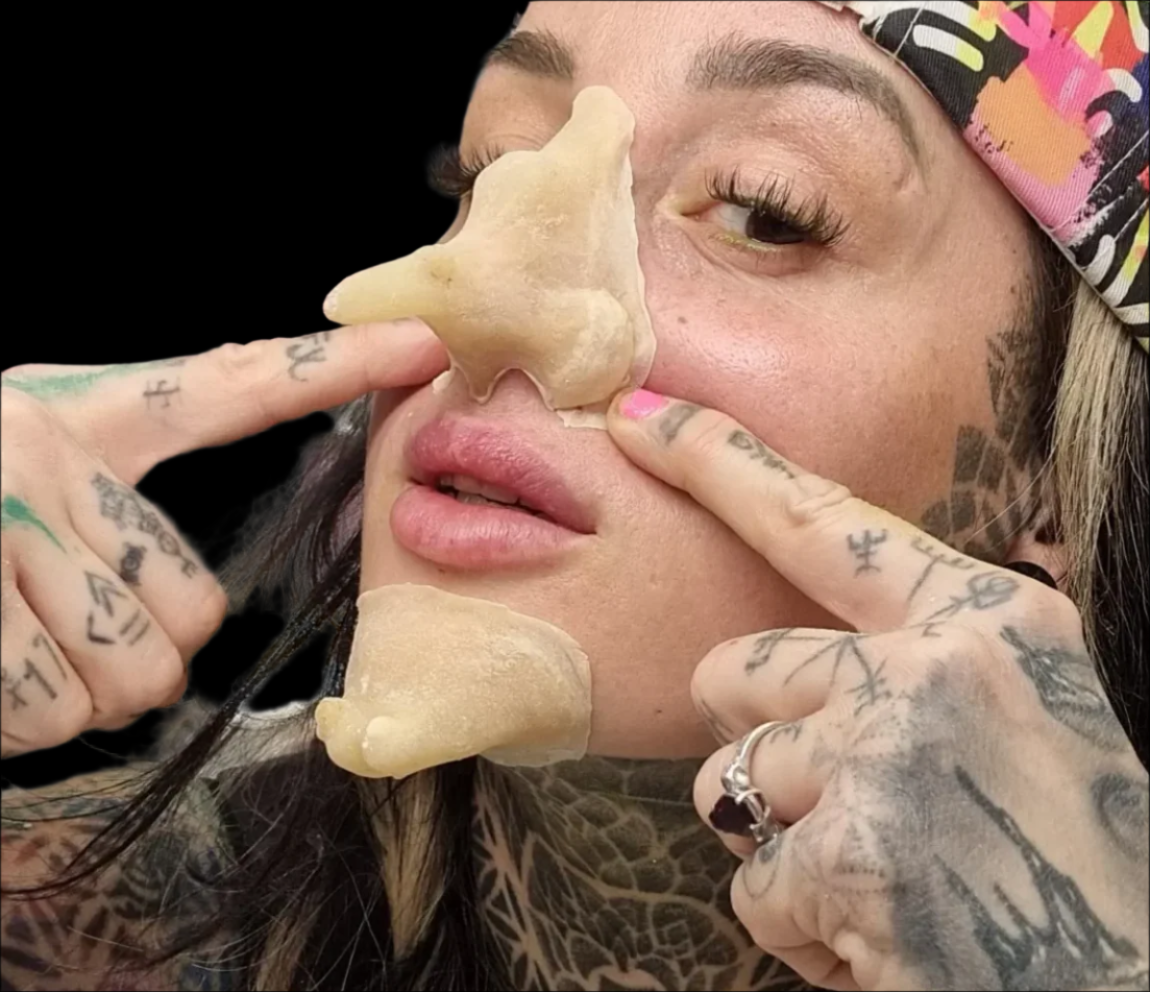 witch nose and chin latex with warts