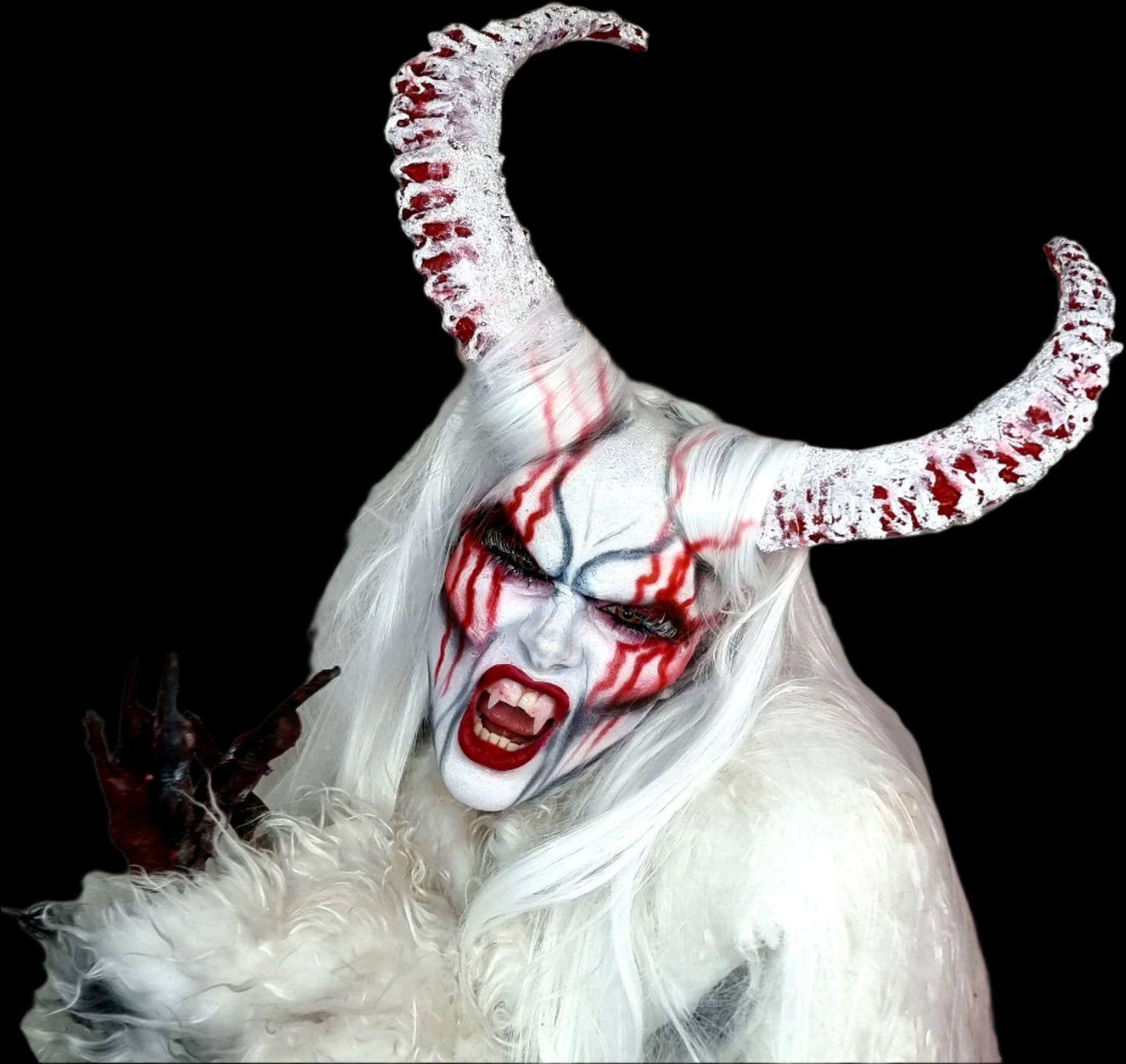 Krampus forhead and horns