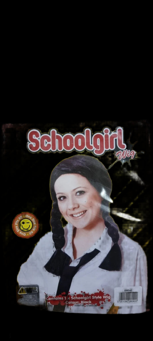 School girl plaits wig