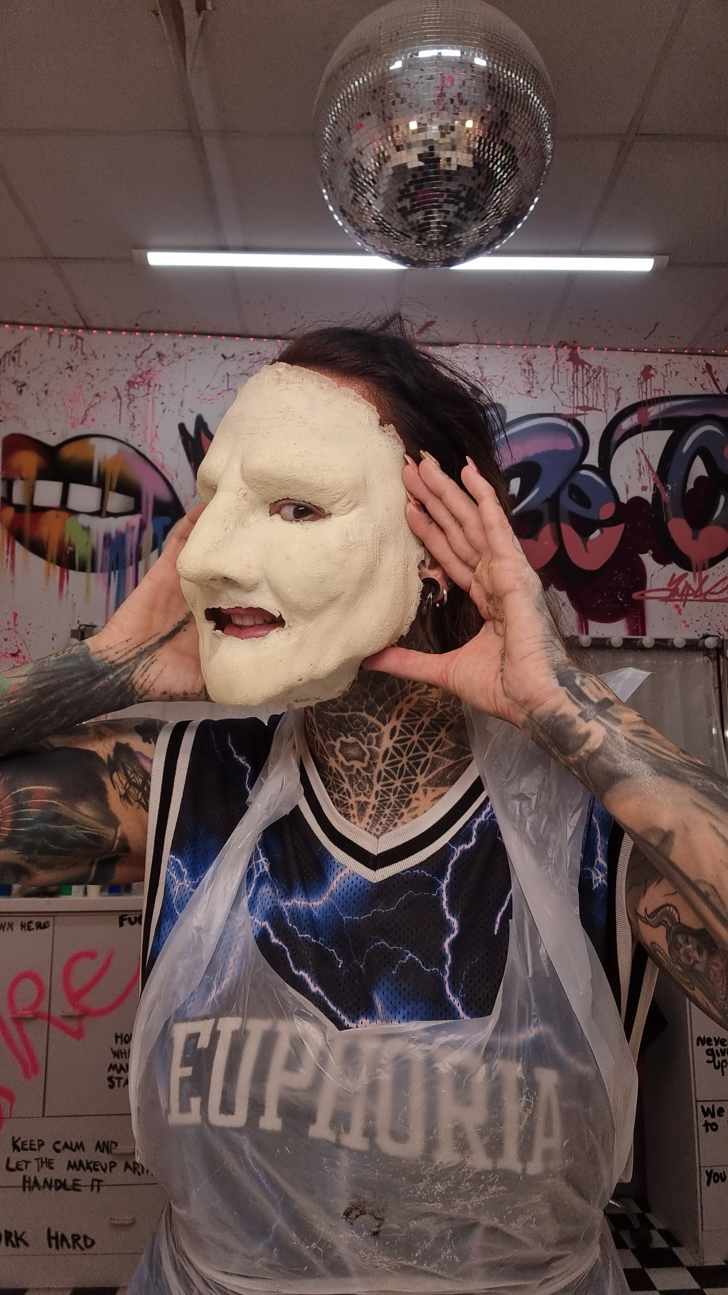 old age face foam latex prosthetic Mrs cosplay fun face to buy