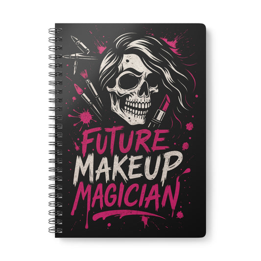 Future Makeup Magician Notebook, A5 Wirobound Journal for Artists, Makeup Lovers, Gifts for Creatives, Sketchbook for Inspiration