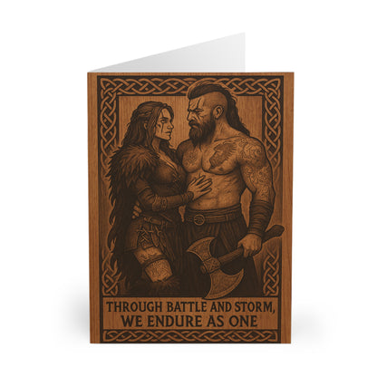 Viking style gift plane card couples shieldmaiden 