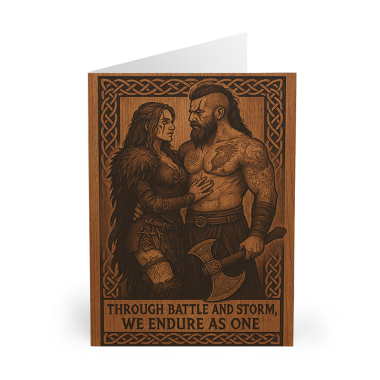 Viking style gift plane card couples shieldmaiden 