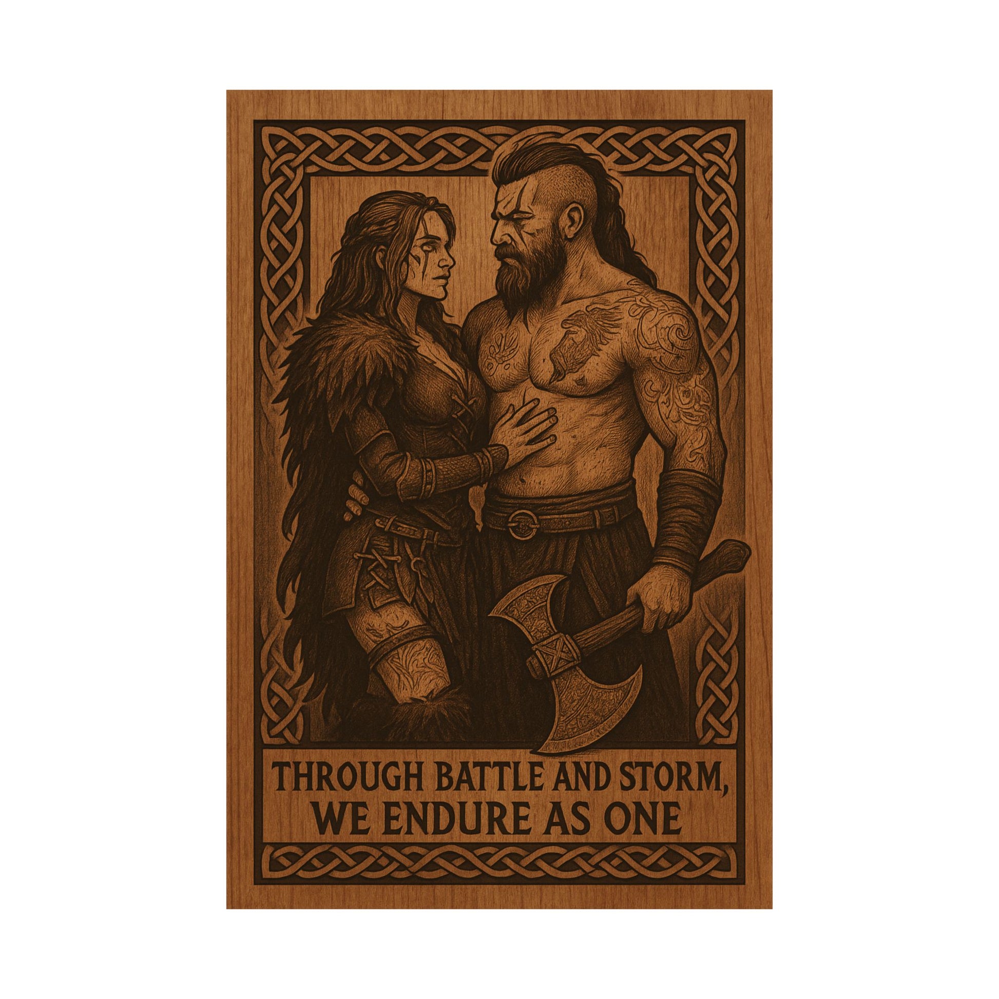 Viking couple poster 