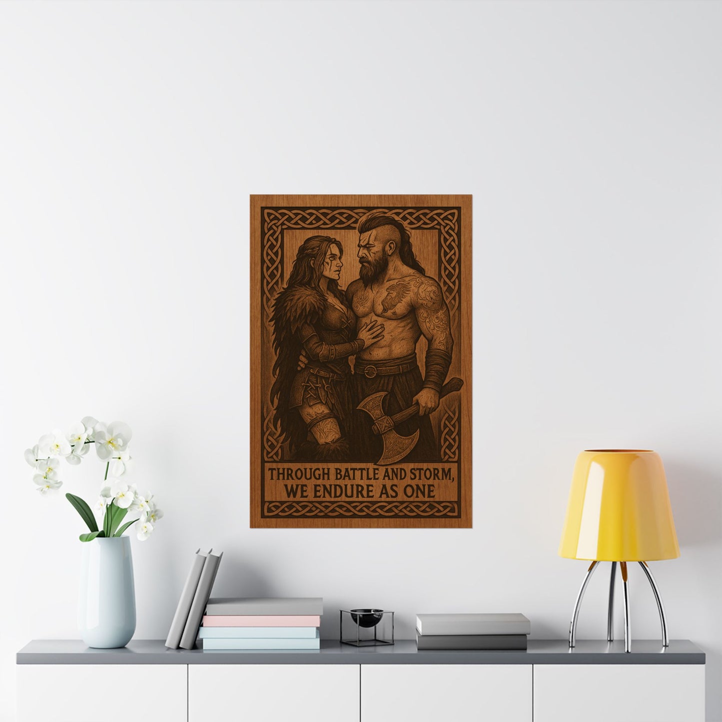 Viking couple poster 