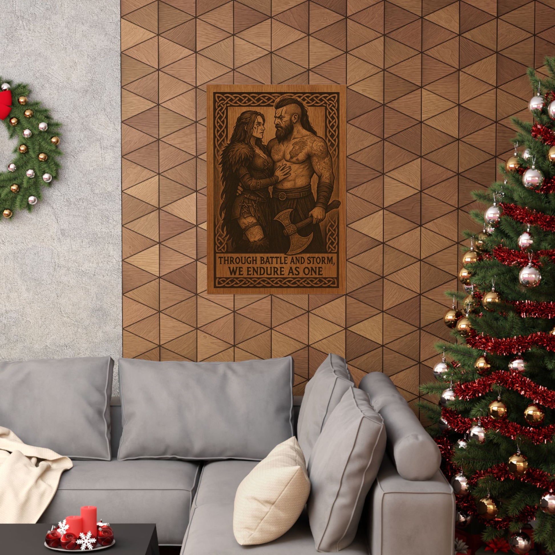 Viking couple poster 