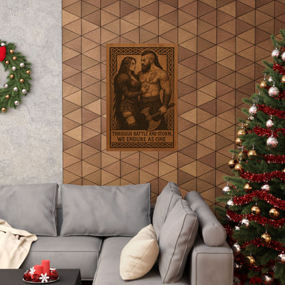 Viking couple poster 