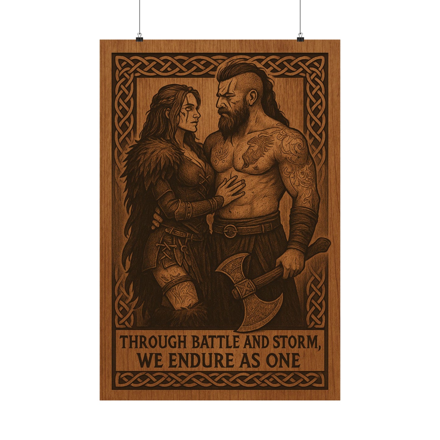 Viking couple poster 