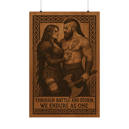 Viking couple poster 