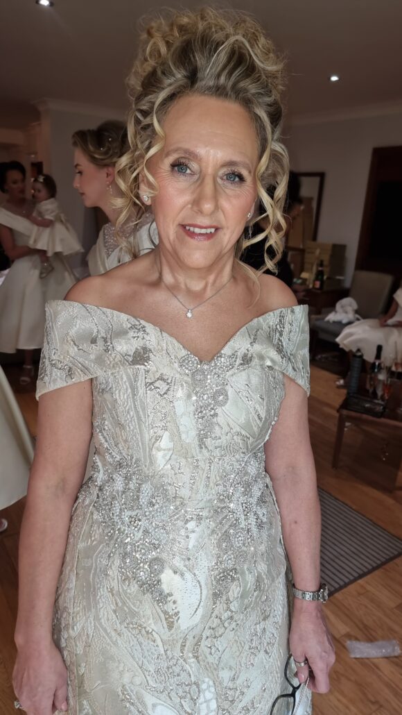 celebrity luxury mature mother of the bride makeup by professional makeup artist Leicester 