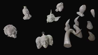 7 horror head decorations