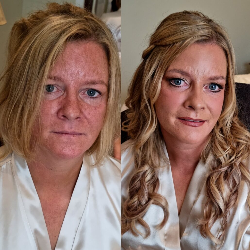 glam mature mother of the bride makeup by professional makeup artist Leicester 