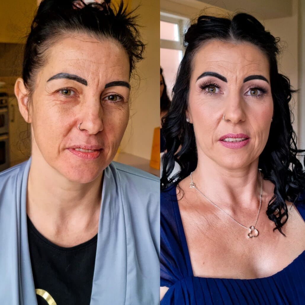 mature mother of the bride makeup by professional makeup artist Leicestershire 