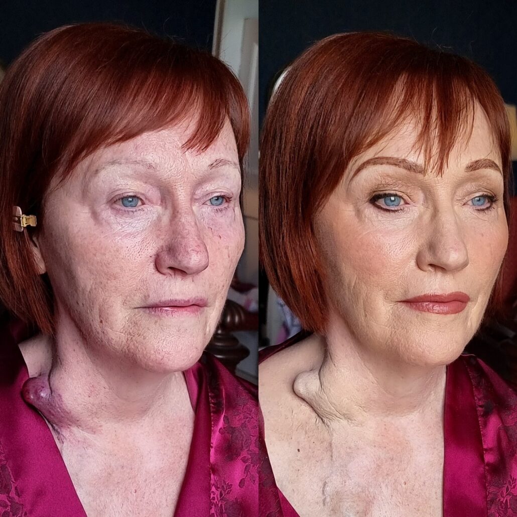 mature mother of the bride makeup by professional makeup artist Leicester 