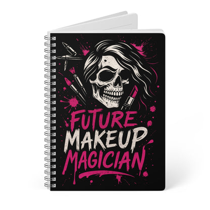 Future Makeup Magician Notebook, A5 Wirobound Journal for Artists, Makeup Lovers, Gifts for Creatives, Sketchbook for Inspiration