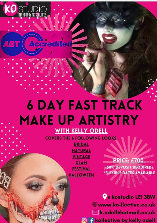 6 DAY CREATIVE MAKEUP ARTISTRY COURSE AT KO STUDIO LEICESTER MAKEUP ACADEMY 