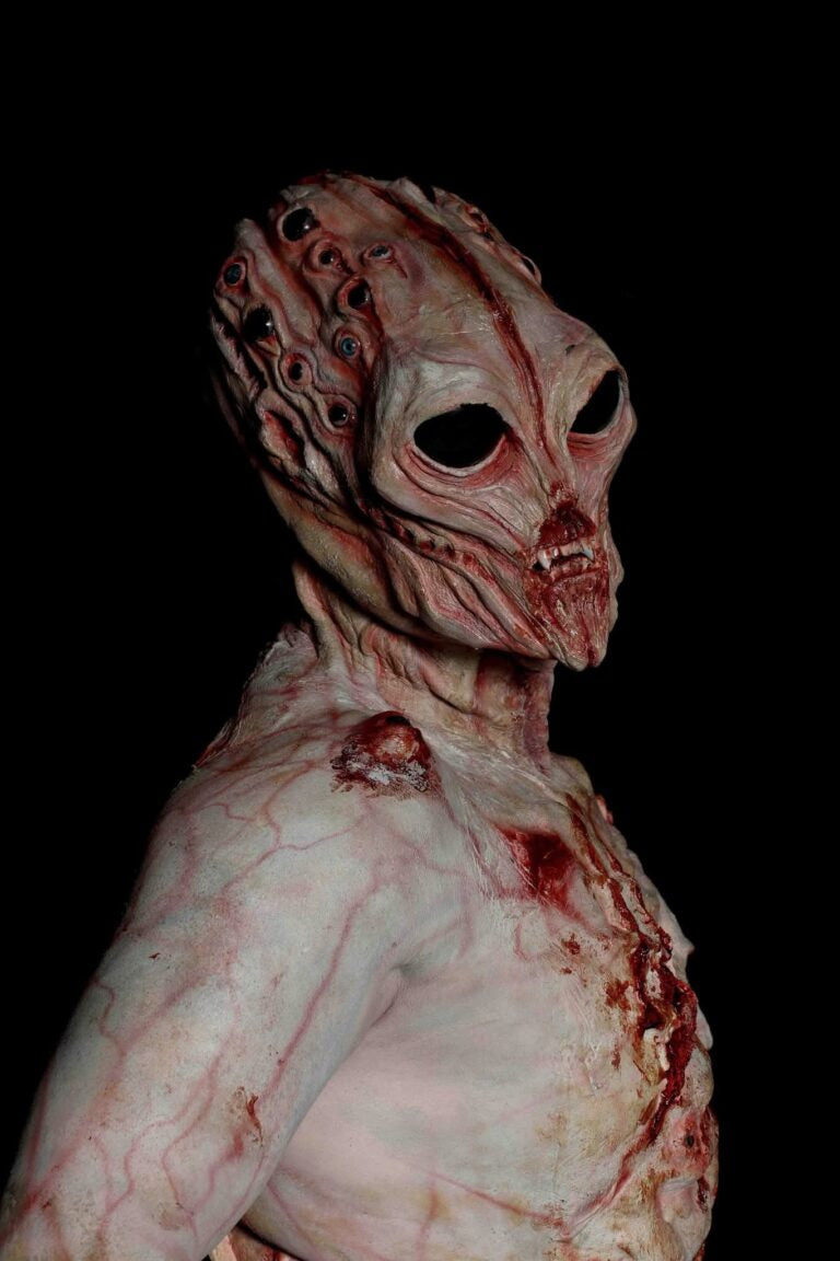 Alien  prosthetic makeup by Leicester special effects artist