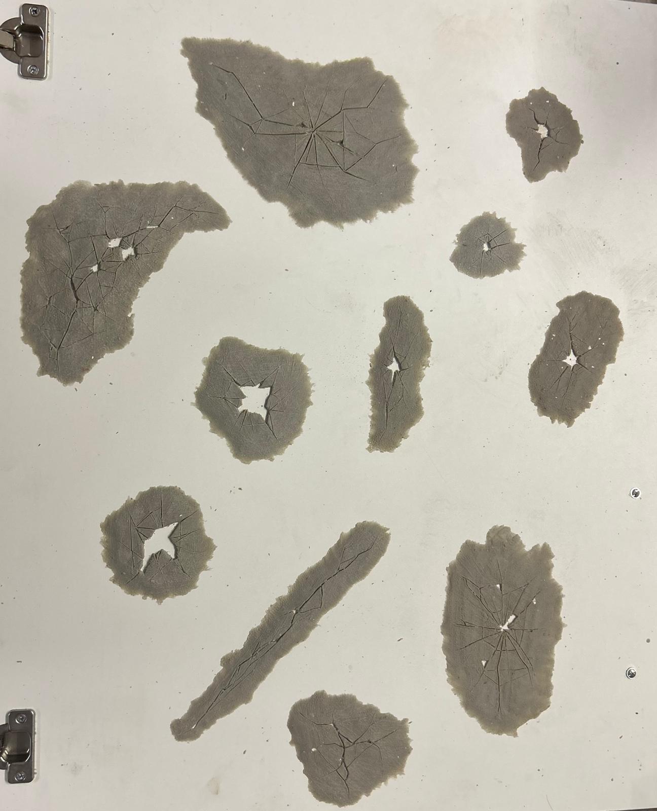 BROKEN GLASS SILICONE PROSTHETIC FLAT PIECES SET