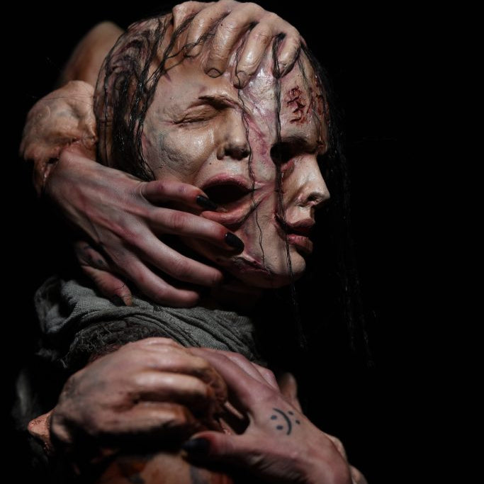 Body of souls mask Realistic prosthetic application by Leicester special effects makeup artist