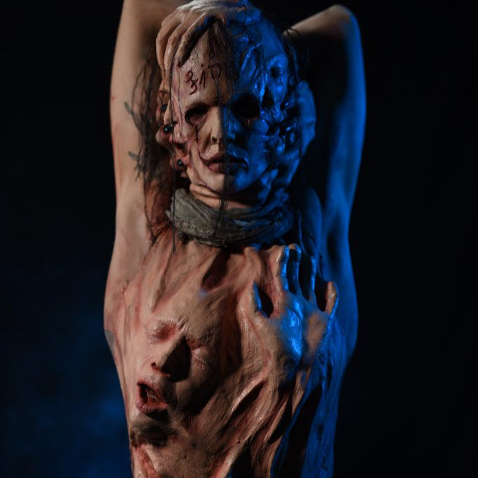 Body of souls horror Realistic prosthetic application by Leicester special effects makeup artist