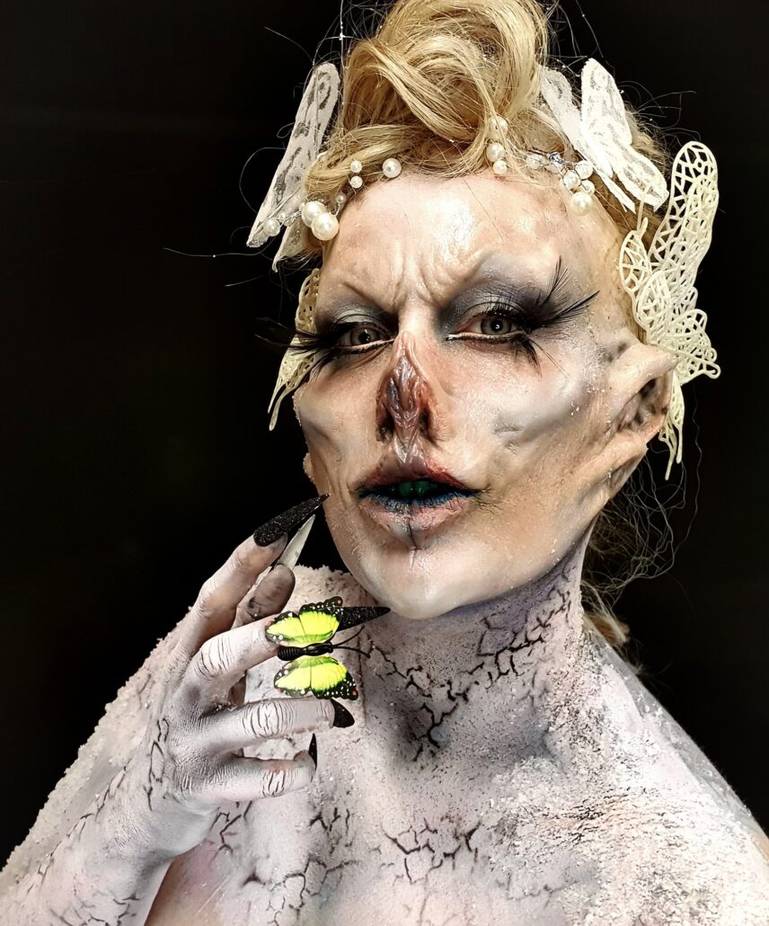 Fairy  prosthetic makeup by Leicester special effects artist