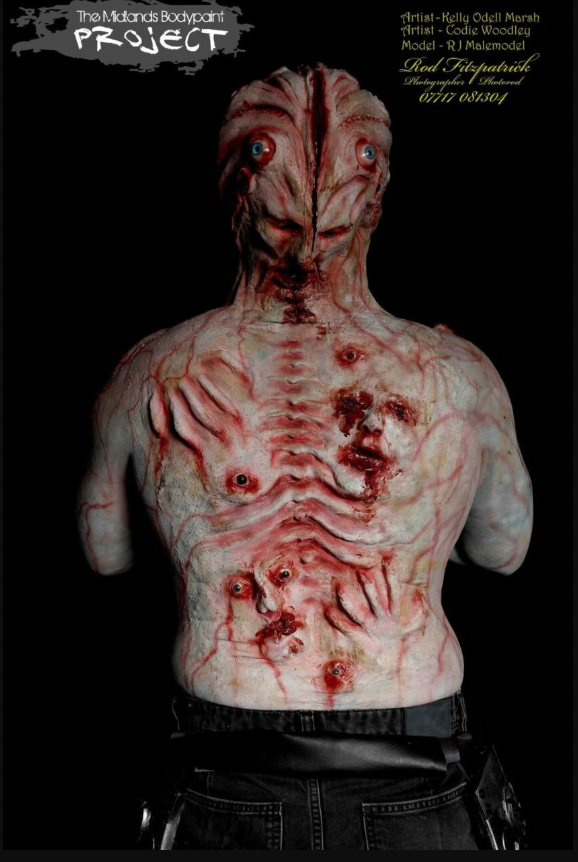  Foam Latex body of souls Back Prosthetic 