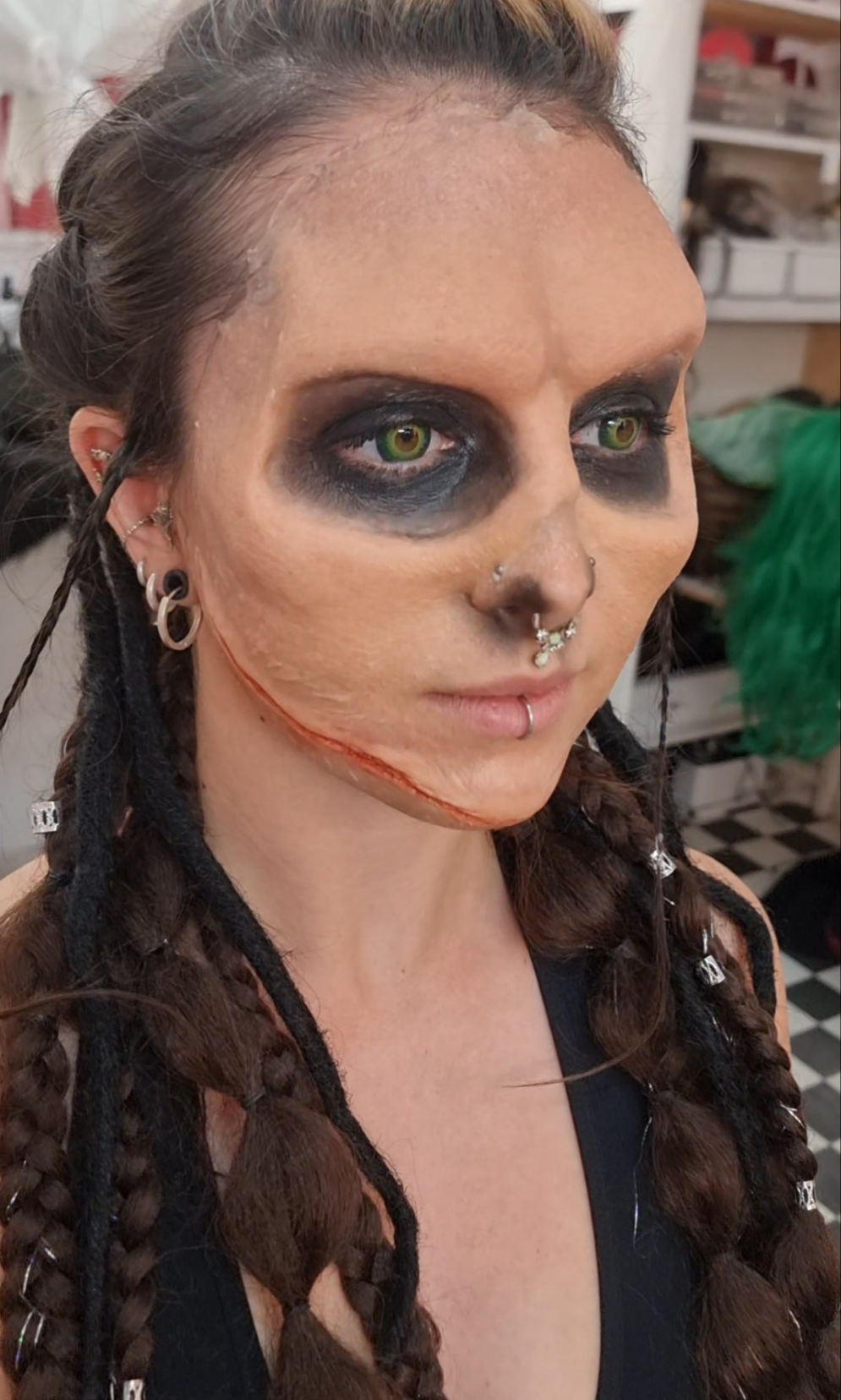 Skeleton bone brow prosthetic 