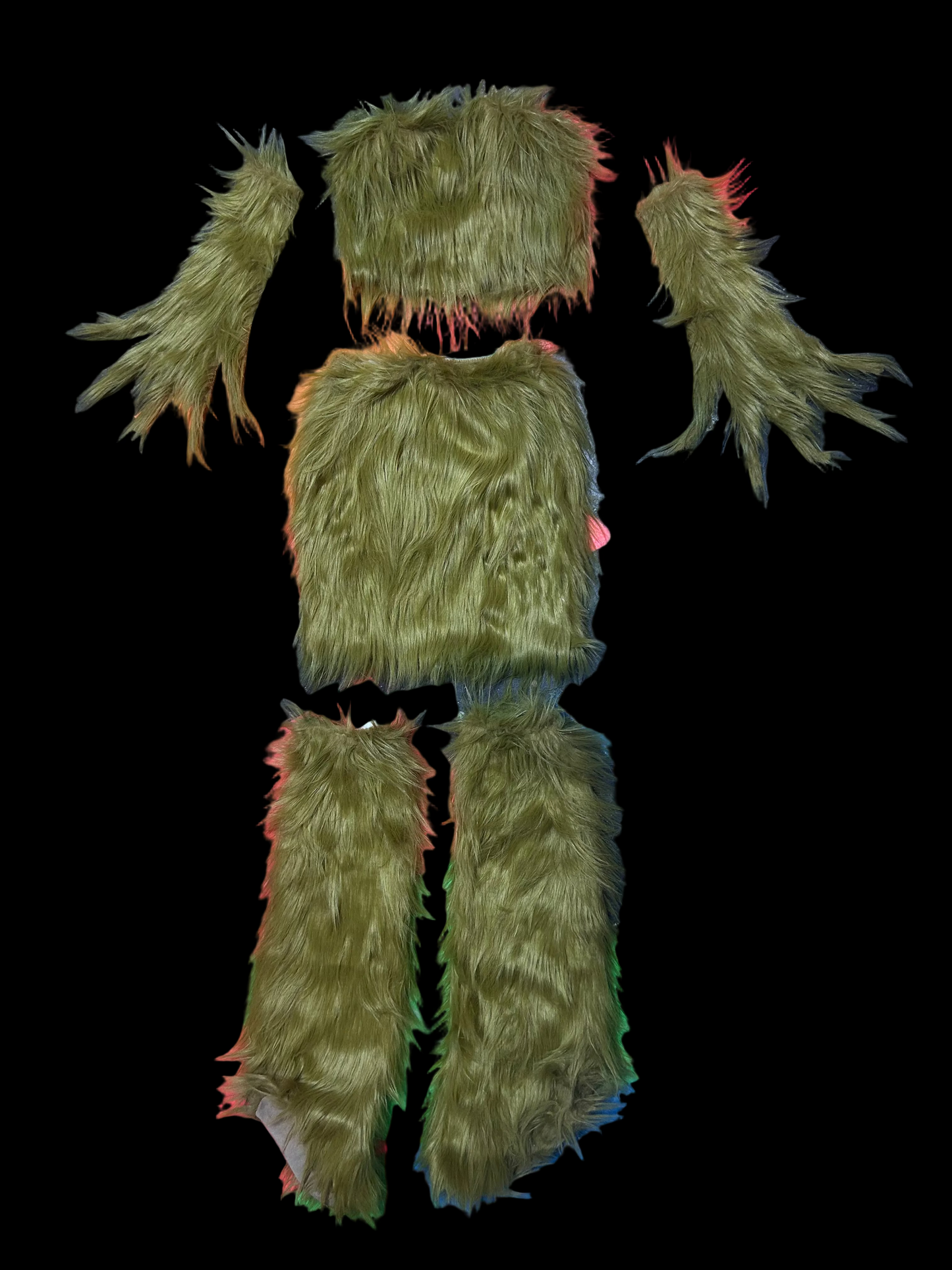 FULL FEMALE GRINCH FUR COSTUME SET