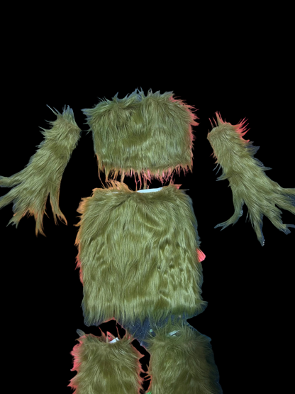 FULL FEMALE GRINCH FUR COSTUME SET