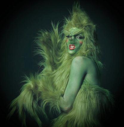 FULL FEMALE GRINCH FUR COSTUME SET